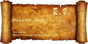 Reizner Vajk névjegykártya